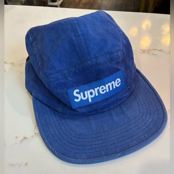 Supreme Washed Linen Camp Cap